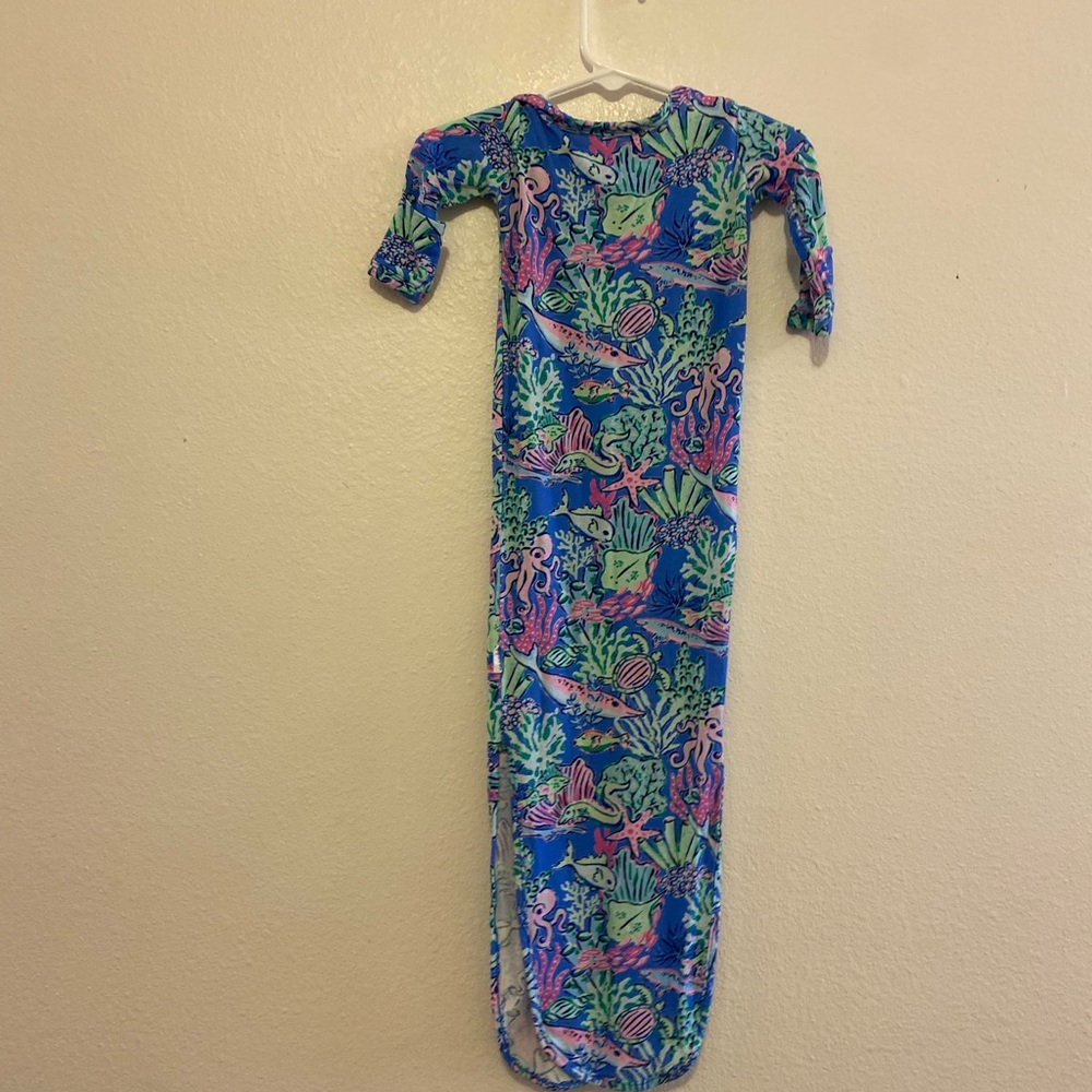 Colorful Newborn Sleep Knotted Gown - Picture 2 of 5